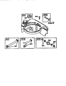 Fuel Tank Assembly Diagram and Parts List for 12H800  Briggs and Stratton Engine
